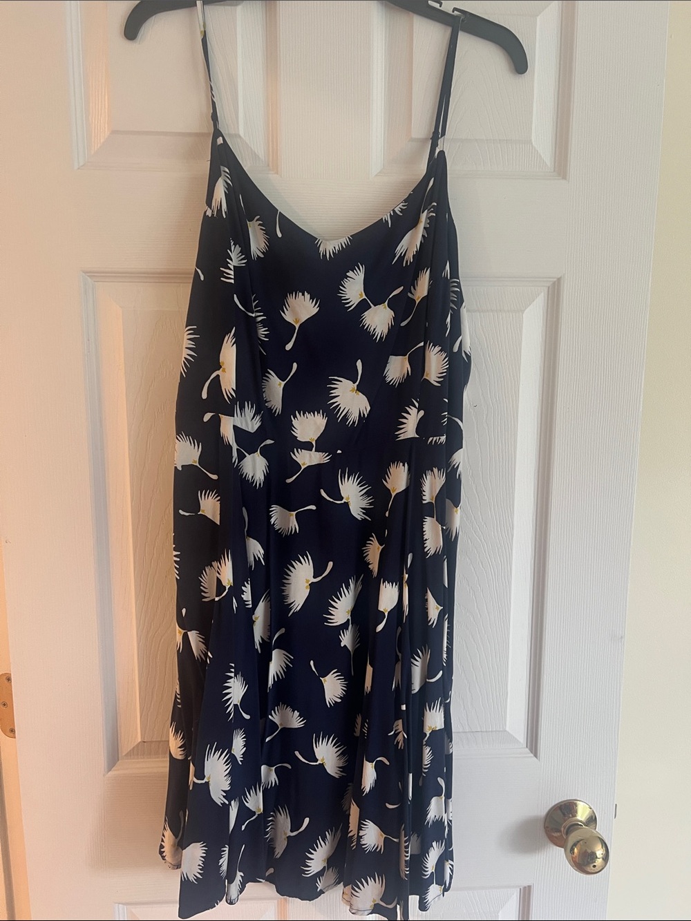 Old Navy Navy Sleeveless Dress with Cream Floral Motif